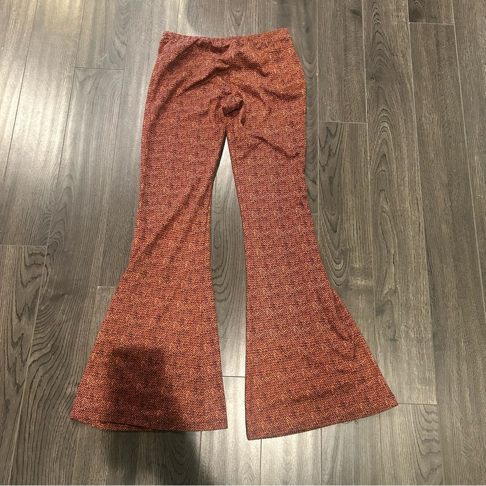 Forever 21 Brown Flare Pants with Vintage Charm - Picture 4 of 7